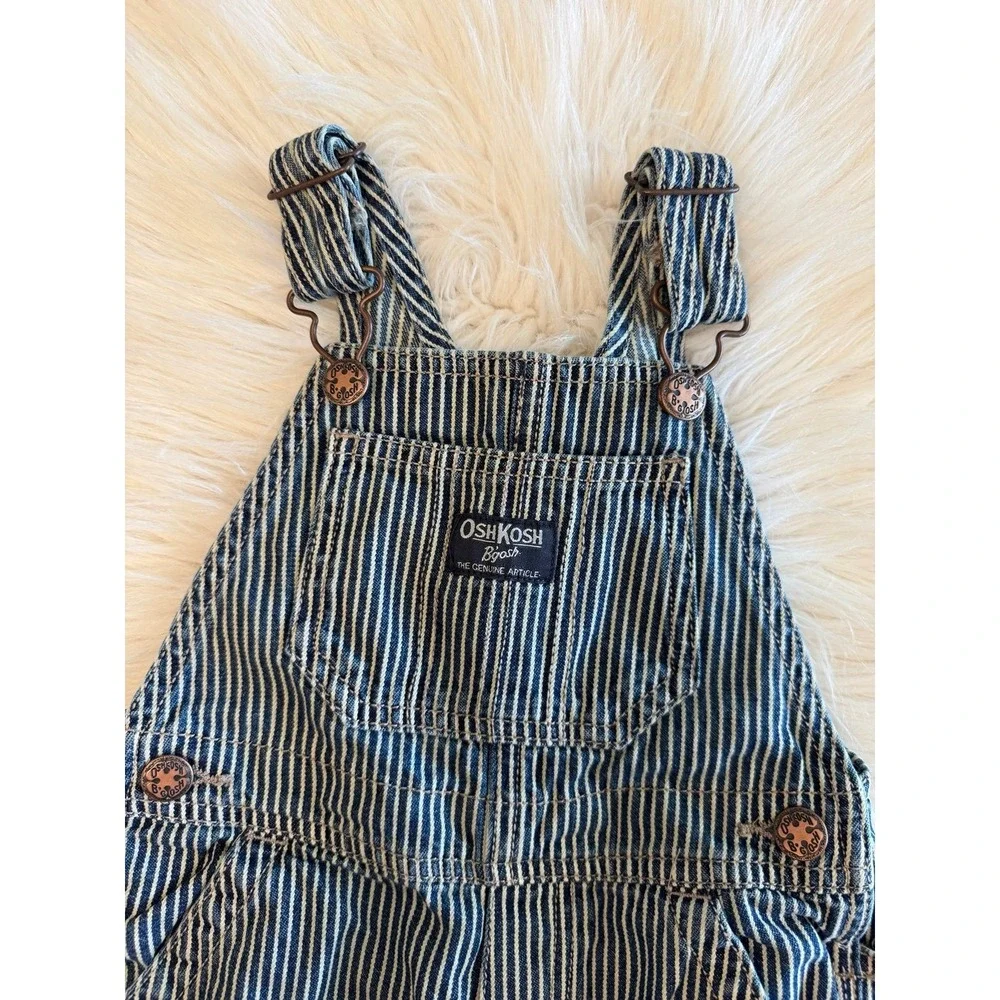 Oshkosh 24m striped‎ overalls